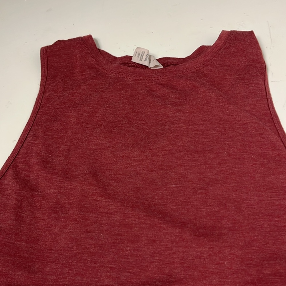 Balance Collection Large Red Cropped Muscle Tank Top - Picture 4 of 5